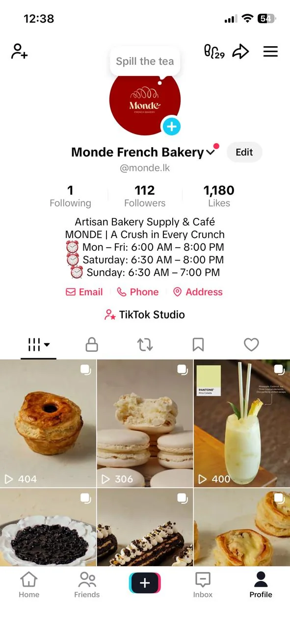 Monde TikTok profile: 112 followers, 1,180 likes